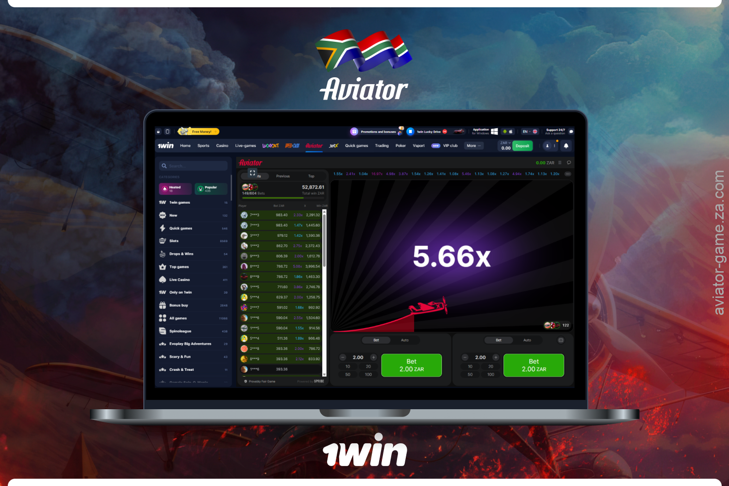 1win Aviator offers South African players fast registration, big welcome bonuses, and strong mobile support