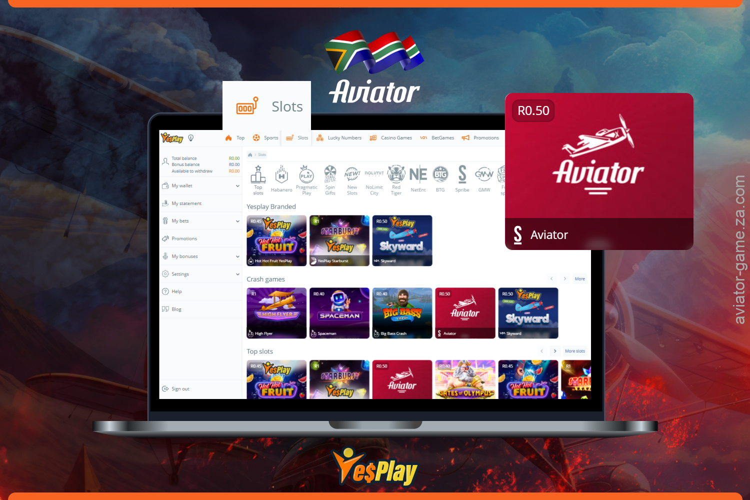 By playing Aviator on Yesplay, South African users get an unrivalled and easy South African betting experience